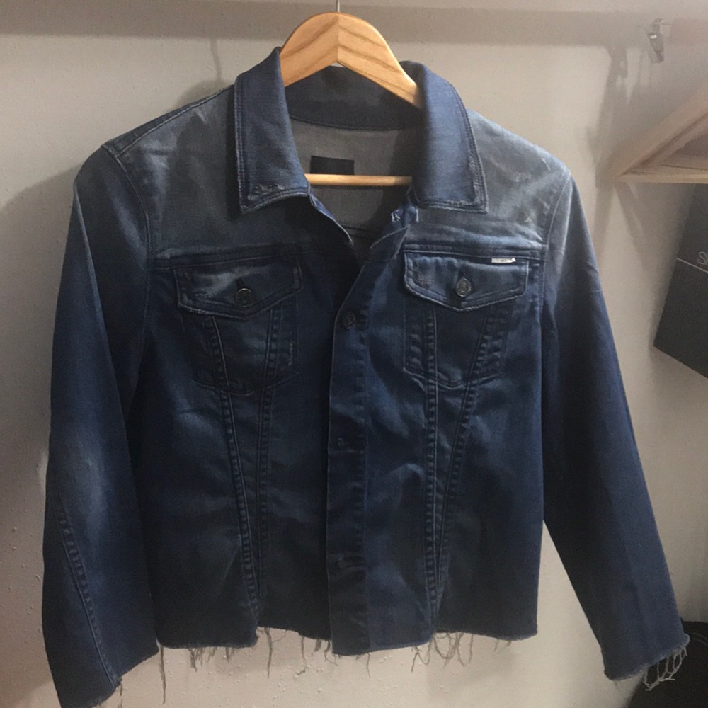 MOTHER The Bruiser Cutoff Denim Jacket NWT